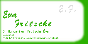 eva fritsche business card